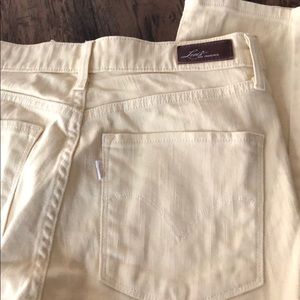 Levi’s Pastel Yellow High Rise Demi Curve Jeans